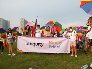 Participants hold a banner expressing their opinion as they take part in the Metro Manila Pride March. LGBTQ (Lesbian, Gay, Bisexual, Transgender and Queer) activists staged the annual Pride March and Festival at CCP Open Grounds in Pasay City.