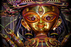 An Artistic Durga idol is seen at a temporary place of worship called Pandal during the Durga puja festival in Kolkata. The city of Kolkata celebrates the largest festival of Bengali, Durga puja. Durga is a description of the power of the goddess in Hindu Mythology. UNESCO (The United Nations Educational, Scientific and Cultural Organization) in 2021 included Durga puja in the Representative list of the intangible cultural heritage of Humanity.