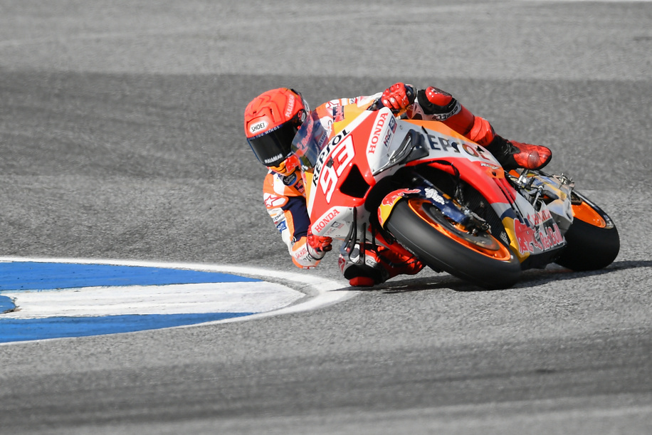 Marc Marquez of Spanish and Repsol Honda Team seen in action during the MotoGP of Thailand - Qualifying at Chang International Circuit in Buriram.