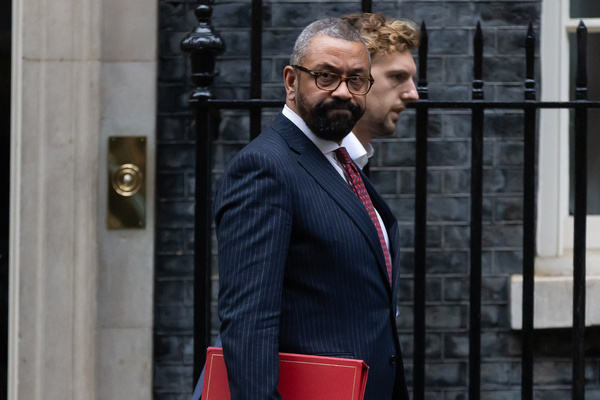 James Cleverly leaves a cabinet meeting in Downing Street, London. Yesterday Prime Minister Rishi Sunak conducted a surprise reshuffle of his cabinet, sacking Suella Braverman as Home Secretary and handing a peerage to former premier David Cameron who makes a shock return as Foreign Secretary.