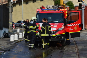 Firefighters work at the site of a Russian drone strike amidst Russia's attack. Russia carried out "massive" drone attacks on Ukraine's capital and port city of Odesa killing one person and hitting a maternity hospital, Ukrainian officials said, and called for further sanctions.