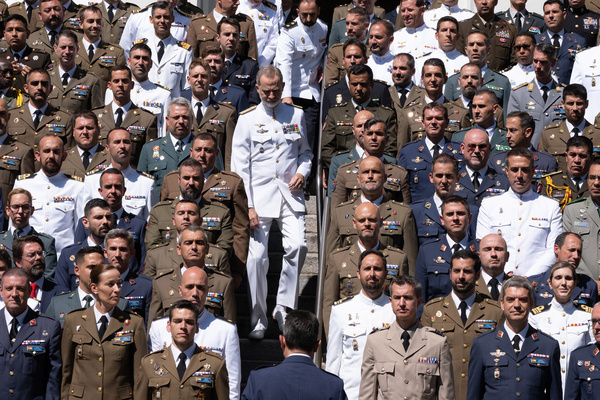 King Felipe VI of Spain seen during the closure of the XXVI General Staff Course of the Armed Forces College in Madrid.