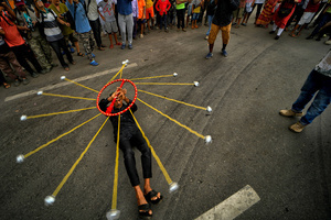 A participant performs with 'Gatka', an ancient form of martial arts, during a religious procession of Ashura, the 10th day of Muharram in the Islamic calendar. Muharram is the first month of the Islamic calendar & Ashura is the tenth day of the month of Muharram, which commemorates the martyrdom of Imam Hussain, the grandson of Prophet Muhammad (PBUH), during the battle of Karbala. It is part of Mourning for Shia Muslims and a day of fasting for Sunni Muslims that is observed all over the World.