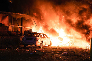 Fire burns in a residential neighborhood following the Russian missile attack. On July 31, 2025, a massive Russian missile and drone attack on Kyiv left at least 16 people dead, including two children, and caused widespread destruction. Ukrainian forces intercepted most of the 309 drones and eight cruise missiles, but some struck residential areas, collapsing a section of a nine-story building. Over 100 buildings were damaged across 27 locations, including schools, hospitals, and homes.