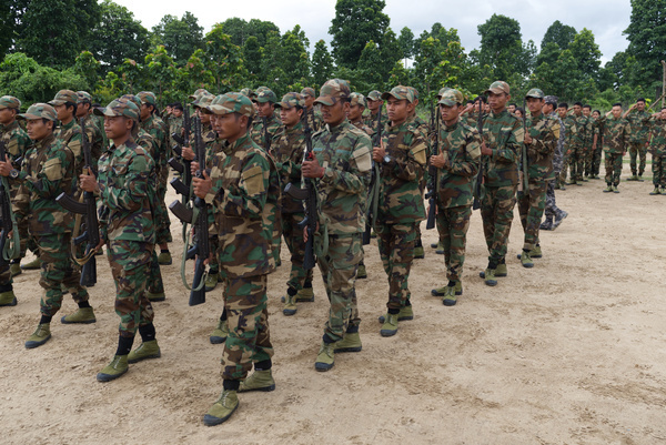The Shwebo District, Tabayin People’s Defense Force Battalion 12 is seen during a military demonstration at the 8888 anniversary ceremony. August 8, 2025 marks the 37th anniversary of the 8888 People’s Uprising.
In the 8888 demonstrations, participation extended far beyond ordinary students, with workers, merchants, religious organizations, and women’s groups all took part, making it a significant turning point in Myanmar’s history of resistance against dictatorship.