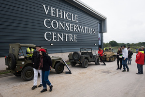The display area outside the Vehicle Conservation Centre at Tank Museum. The Tank Museum's Tiger Day is a biannually event at Bovington camp showcasing German Tiger 131, the only operational Tiger I tank in the world, it also features other World War II-era tanks including M4A2E8 Sherman "Fury", M3 Grant and the British Churchill tank. The event included a reenactment of the Battle of "Capture the Tiger", demonstrating how the Tiger 131 was captured on 24th April 1943 in Tunisia by 42nd Battalion Royal Armored Corps and 2nd Sherwood Foresters.