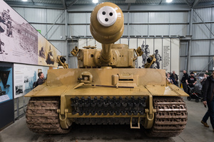 The Tiger 131 was originally captured during the World War II, on 24th April 1943 on Point 174 on the way between Medjez el Bab and Montarnaud in Tunisia. The Tank Museum's Tiger Day is a biannually event at Bovington camp showcasing German Tiger 131, the only operational Tiger I tank in the world, it also features other World War II-era tanks including M4A2E8 Sherman "Fury", M3 Grant and the British Churchill tank. The event included a reenactment of the Battle of "Capture the Tiger", demonstrating how the Tiger 131 was captured on 24th April 1943 in Tunisia by 42nd Battalion Royal Armored Corps and 2nd Sherwood Foresters.