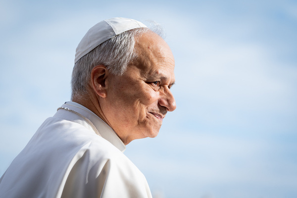 Pope Leo XIV arrives to lead his traditional Wednesday General Audience at St. Peter's Square.