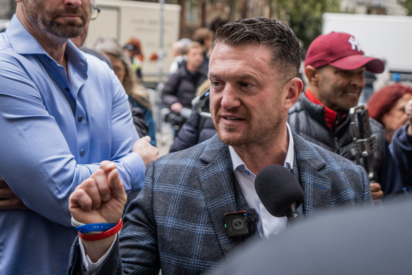 Tommy Robinson arrives at the Westminster Magistrates Court for the second day of his trial. The far-right activist is back in court facing terrorism charges for refusing to give his phone pin to counter-terrorism police in order to protect ‘journalistic material’. If found guilty, he could be jailed for up to three months and or receive a £2300 fine.