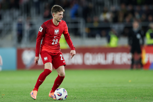Sebastian Szymanski of Poland seen in action during European World Cup Qualifiers 2026 football match between Lithuania and Poland at S. Dariaus ir S. Gireno stadionas. Final score; Lithuania 0: 2 Poland.