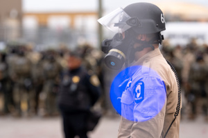 Police face off against demonstrators in front of the Broadview Immigration Detention Facility. A lawsuit filed October 30, 2025 alleges inhumane, degrading, and humiliating conditions in the facility with a lack of food, water, access to hygiene and medical care, or places to sleep.
