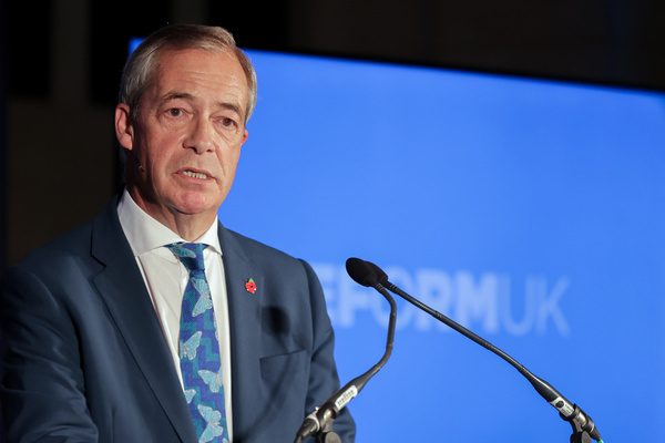 Reform UK leader Nigel Farage outlined his party’s economic priorities during a press conference in the City of London, setting out proposals for growth ahead of the Autumn Budget on 26 November 2025.
