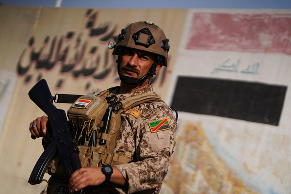 An Iraqi security force stands on guard outside a polling station during the special voting, two days before the ballot boxes open to the public in the parliamentary elections in Mosul. Parliamentary elections in Iraq are set for November 11, 2025, to elect 329 members of the Council of Representatives. The newly elected parliament will be responsible for choosing the country’s president and approving the appointment of the prime minister.