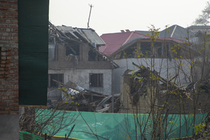 The wreckage of the Nowgam police station in Srinagar after an explosion. Nine people were killed and 32 others were injured in a major explosion inside a Police Station. Explosives reportedly detonated during a forensic investigation as part of a probe into an earlier blast in India’s capital, New Delhi, that killed 13 people and injured dozens.