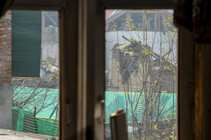 The wreckage of the Nowgam police station in Srinagar after an explosion. Nine people were killed and 32 others were injured in a major explosion inside a Police Station. Explosives reportedly detonated during a forensic investigation as part of a probe into an earlier blast in India’s capital, New Delhi, that killed 13 people and injured dozens.