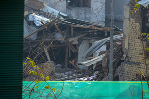 The wreckage of the Nowgam police station in Srinagar after an explosion. Nine people were killed and 32 others were injured in a major explosion inside a Police Station. Explosives reportedly detonated during a forensic investigation as part of a probe into an earlier blast in India’s capital, New Delhi, that killed 13 people and injured dozens.