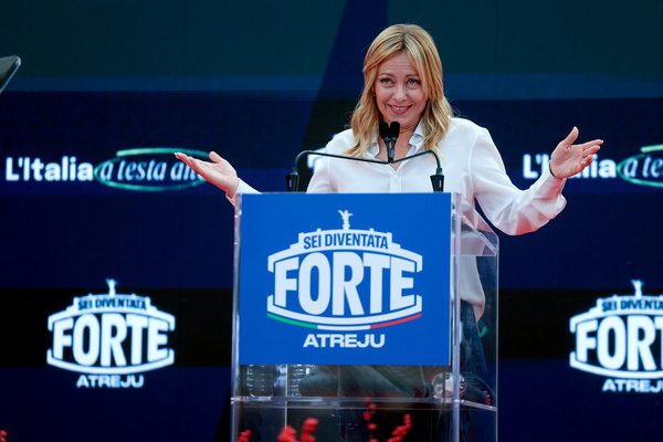 Giorgia Meloni speaks during the closing day of the demonstration organized by the Brothers of Italy party Atreju 2025 at Castel Sant'Angelo. Atreju is a political event that began in 1998 as a youth gathering of the National Alliance and has evolved into a wide-ranging political festival, combining politics, debate, culture, entertainment, and performance. The chosen title is "You've Become Strong - Italy Holds Its Head High," a message that the organizers believe celebrates Italy's growth and international role under the current government.