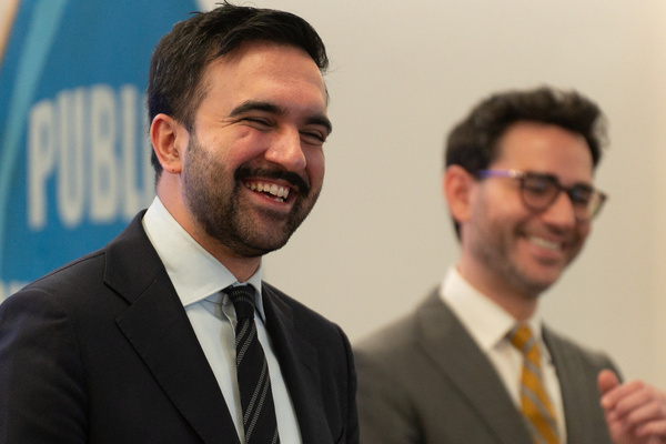 New York City Mayor-elect Zohran Mamdani speaks to the press after appointing Sam Levine as Commissioner of the NYC Department of Consumer and Worker Protection. Sam Levine served as the Director for the Federal Trade Commission's Bureau of Consumer Protection under President Biden. Protection.