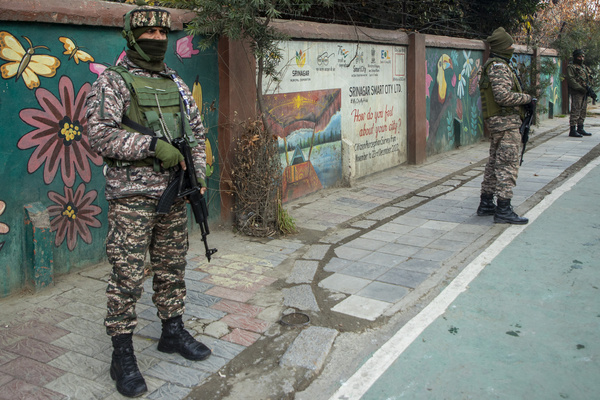 Indian paramilitary troopers guard as Christian worshippers pray during Christmas Day Mass inside the Holy Family Catholic Church in Srinagar, Indian administered Kashmir. Advocacy groups say that Christians, a small minority in India, have in recent years documented a rise in incidents of violence, harassment and interruptions to religious gatherings, often carried out by far‑right Hindu nationalist groups and local mobs, developments that have intensified debate over religious freedom and the rights of minority communities.