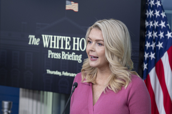 White House Press Secretary Karoline Leavitt speaks during a press briefing in the James S. Brady Press Briefing Room at the White House.
