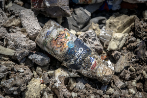 A cooking cream package seen in rubble in the village of Mansouri, in southern Lebanon. After a 10-day ceasefire declared on April 16, 2026, displaced families in Lebanon began returning to assess widespread destruction from weeks of fighting that killed over 2,400 people. Many homes, hospitals, and key infrastructure were damaged, while more than one million people remain displaced. Despite the pause, access to some areas is restricted, and fears persist that fighting could resume.