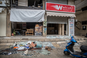 Businesses in the area of greater Beirut known as Dahieyh, pictured during a 10-day ceasefire between Israel and Hezbollah. Many displaced people used the opportunity to check on their homes. After a 10-day ceasefire declared on April 16, 2026, displaced families in Lebanon began returning to assess widespread destruction from weeks of fighting that killed over 2,400 people. Many homes, hospitals, and key infrastructure were damaged, while more than one million people remain displaced. Despite the pause, access to some areas is restricted, and fears persist that fighting could resume.