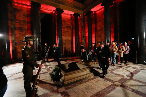 Attendees participate in Anzac Day dawn service followed by Anzac Day March at Shrine of Remembrance. Thousands gathered at the Shrine of Remembrance for the annual Australian and New Zealand Army Corps (ANZAC) Day dawn service, commemorating Australian and New Zealand service members who served and died in wars, conflicts, and peacekeeping operations. The service honours the legacy of the Gallipoli campaign and recognises the sacrifices of current and former defence personnel.