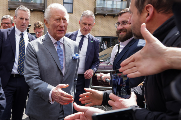 King Charles III meets members of the Jewish community after visiting the Jewish Care in Golders Green, London where he met representatives of the Jewish community and local charities, reaffirming his support following a series of antisemitic attacks, including a recent knife attack in the area.