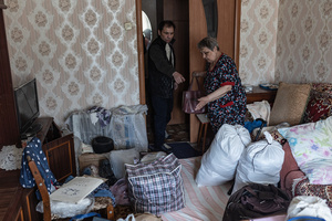 The Ukrainian police unit ‘White Angels’ evacuates civilians from the city under the constant threat of Russian FPV drones.