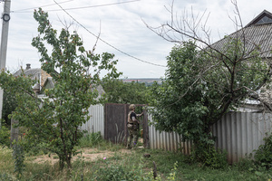 The Ukrainian police unit ‘White Angels’ evacuates civilians from the city under constant threat of Russian FPV drones.