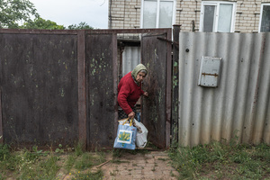 A woman seen being evacuated by the ‘White Angels’ police unit.