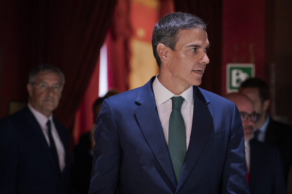 Spain’s Prime Minister, Pedro Sánchez, is seen during the event “A Green and Digital Spain: The Impact of the Recovery Plan” at the Teatro Real. The event highlighted the implementation of the EU Recovery Plan and the role of Next Generation funds in modernising Spain’s economy, with a strong focus on the green and digital transition.