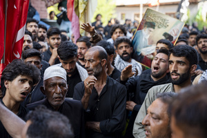 Shia Muslims recite marsiyas and weep during a Muharram mourning procession commemorating the martyrdom of Imam Hussain and his companions in the Battle of Karbala. The elegiac recitations are a central part of Muharram observances, expressing grief and remembrance of the tragedy of Karbala. Muharram is the first month of the Islamic calendar. Shia Muslims observe Muharram as a period of mourning to commemorate the martyrdom of Imam Hussain, the grandson of Prophet Muhammad. Imam Hussain was martyred on the 10th day of Muharram, during the historic Battle of Karbala in 680 CE.