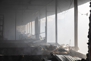 Burned pavilions of the Pochaina book market seen smoking heavily following the Russian attack. On the night of August 16, 2026, a massive Russian air strike on Kyiv caused severe destruction and a large-scale fire at the "Pochaina" book market (formerly known as Petrivka) in the Obolon district. The enemy attack completely burned down several rows of trading pavilions containing books and stationery just ahead of the new school year. Emergency response teams worked at the scene to extinguish the blaze, which spread across a vast area. According to preliminary reports from city authorities, at least three people were injured as a result of the overnight attack. The destroyed marketplace had operated in the capital for nearly 30 years and stood as one of the largest hubs for book trade in Ukraine.