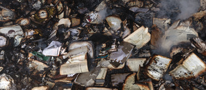 A destroyed book market seen smoldering after a Russian military attack targeting the capital city. On the night of August 16, 2026, a massive Russian air strike on Kyiv caused severe destruction and a large-scale fire at the "Pochaina" book market (formerly known as Petrivka) in the Obolon district. The enemy attack completely burned down several rows of trading pavilions containing books and stationery just ahead of the new school year. Emergency response teams worked at the scene to extinguish the blaze, which spread across a vast area. According to preliminary reports from city authorities, at least three people were injured as a result of the overnight attack. The destroyed marketplace had operated in the capital for nearly 30 years and stood as one of the largest hubs for book trade in Ukraine.