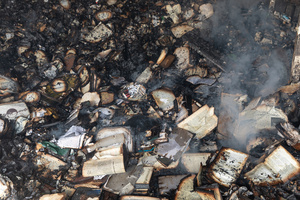 Burnt books and smoking debris seen covering the ground following a destructive Russian attack on the Pochaina book market. On the night of August 16, 2026, a massive Russian air strike on Kyiv caused severe destruction and a large-scale fire at the "Pochaina" book market (formerly known as Petrivka) in the Obolon district. The enemy attack completely burned down several rows of trading pavilions containing books and stationery just ahead of the new school year. Emergency response teams worked at the scene to extinguish the blaze, which spread across a vast area. According to preliminary reports from city authorities, at least three people were injured as a result of the overnight attack. The destroyed marketplace had operated in the capital for nearly 30 years and stood as one of the largest hubs for book trade in Ukraine.