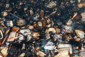 Burnt books and debris seen covering the ground following a massive fire caused by a Russian military attack on the Pochaina book market. On the night of August 16, 2026, a massive Russian air strike on Kyiv caused severe destruction and a large-scale fire at the "Pochaina" book market (formerly known as Petrivka) in the Obolon district. The enemy attack completely burned down several rows of trading pavilions containing books and stationery just ahead of the new school year. Emergency response teams worked at the scene to extinguish the blaze, which spread across a vast area. According to preliminary reports from city authorities, at least three people were injured as a result of the overnight attack. The destroyed marketplace had operated in the capital for nearly 30 years and stood as one of the largest hubs for book trade in Ukraine.