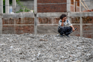 Nuwakot district is almost entirely cut off and paralyzed after catastrophic flash floods, triggered by upstream glacier collapse, annihilated infrastructure, including this crucial asphalt road section, in Trishuli. The widespread erosion and massive surge of mud have fundamentally altered the landscape and severed critical connectivity, isolating survivors across the devastated district and making a mockery of any recovery timeline as thousands face displacement.