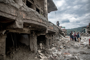 Nuwakot district is almost entirely cut off and paralyzed after catastrophic flash floods, triggered by upstream glacier collapse, annihilated infrastructure, including this crucial asphalt road section, in Trishuli. The widespread erosion and massive surge of mud have fundamentally altered the landscape and severed critical connectivity, isolating survivors across the devastated district and making a mockery of any recovery timeline as thousands face displacement.