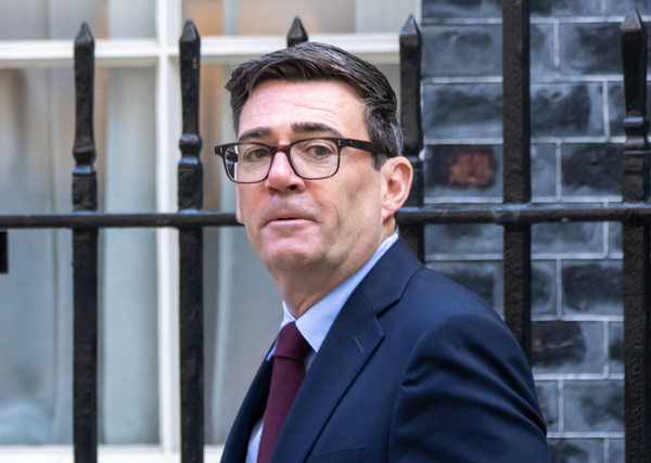 Andy Burnham, Prime Minister, walks along Downing Street as he heads to the Commons for Prime Minister's Question Time. Andy Burnham, Prime Minister, leaves10 Downing Street for Prime Minister's Question Time (PMQs), London, UK.