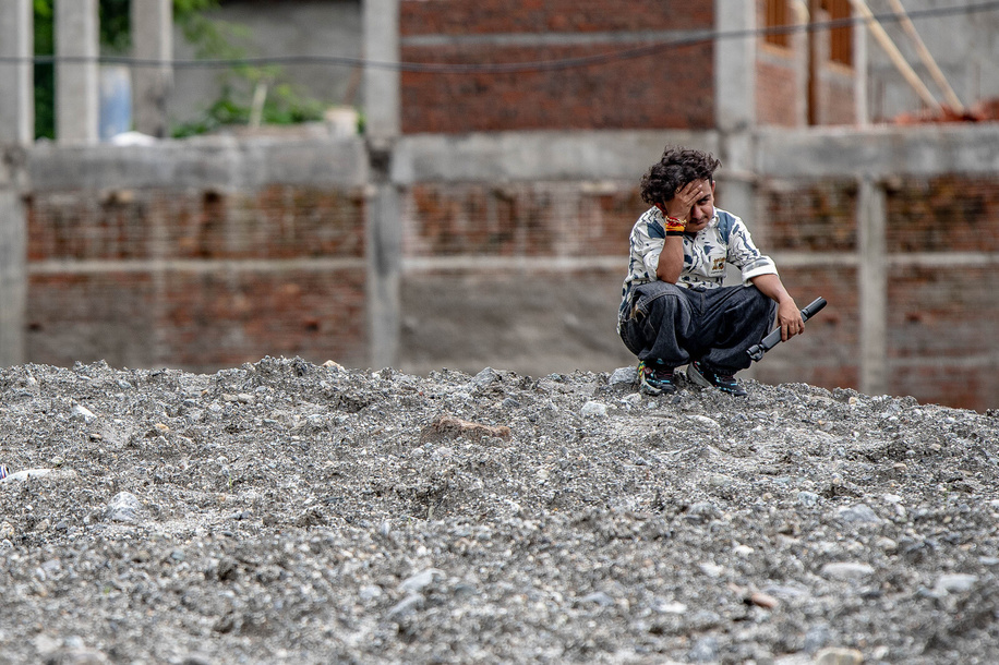 Nuwakot district is almost entirely cut off and paralyzed after catastrophic flash floods, triggered by upstream glacier collapse, annihilated infrastructure, including this crucial asphalt road section, in Trishuli. The widespread erosion and massive surge of mud have fundamentally altered the landscape and severed critical connectivity, isolating survivors across the devastated district and making a mockery of any recovery timeline as thousands face displacement.