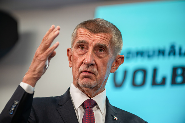 Andrej Babis, Czech Prime Minister, leader of ANO party and billionaire speaks to the media during a press conference after municipal and senate elections in the Czech republic. Czech municipal and senate elections took place on the 9th and 10th of October 2026.