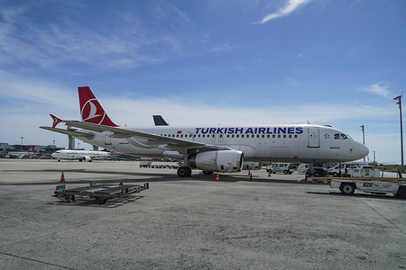 Turkish Airlines Airbus A320 seen at the airport.
Turkish Airlines is a state owned airline, member of Star Alliance, with 328 airplane fleet and 220 aircraft orders. Istanbul IST/LTBA airport will soon be replaced by a new mega airport.