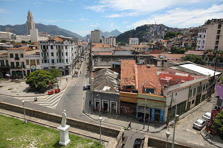 Central do Brasil train station, the Little Africa neighborhood and the Morro da Providência favela are pictured. Little Africa (known in Portuguese as Pequena África), in Rio de Janeiro’s port area, has been an Afro-Brazilian neighborhood since the era of slavery.