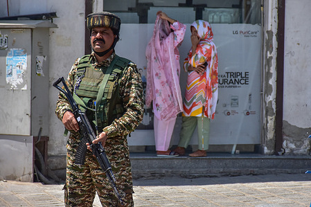 An Indian paramilitary trooper stands alert in Srinagar, the summer capital of Jammu and Kashmir. Tensions between India and Pakistan continue to simmer a week after a deadly attack in Kashmir. Indian authorities announced the closure of numerous tourist sites in the region. Indian Prime Minister Narendra Modi has given the military "operational freedom" to respond to a deadly attack in Kashmir that New Delhi has blamed on arch-rival Pakistan.
