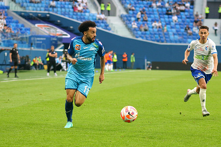 Claudio Luiz Rodrigues Parise Leonel, known as Claudinho (11) of Zenit seen during the Russian Premier League football match between Zenit Saint Petersburg and Fakel Voronezh at Gazprom Arena. Zenit 2:0 Fakel.