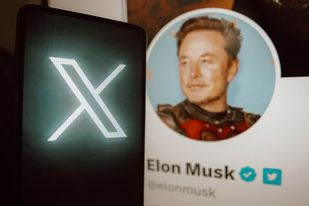 In this photo illustration, the letter X logo seen displayed on a smartphone. Elon Musk announced that there will be a rebranding of Twitter soon, and speculation points to the implementation of X. “And soon we shall bid adieu to the Twitter brand", Musk said.