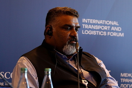 Giby John, Associate Professor, School of Nautical Science, Indian Maritime University seen during the Autonomous Maritime Shipping session of the International Transport and Logistics Forum at the Expo forum 2026.