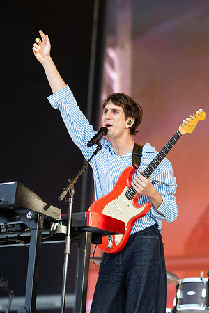 Patrick Hetherington from the Australian band, Parcels, performs at live Primavera Sound Porto.