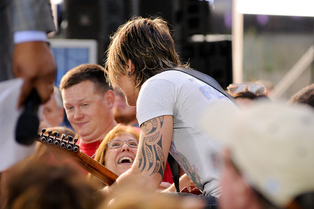 Keith Urban performs on the Today TV Show at Rockerfeller Center in New York City.